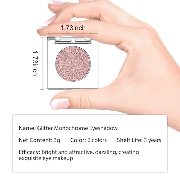 Monochrome Pressed Eyeshadow, Waterproof Neutral Powde Mini Shimmer Rose Gold Eyeshadow, sombras para ojos, Talc, Paraben ...