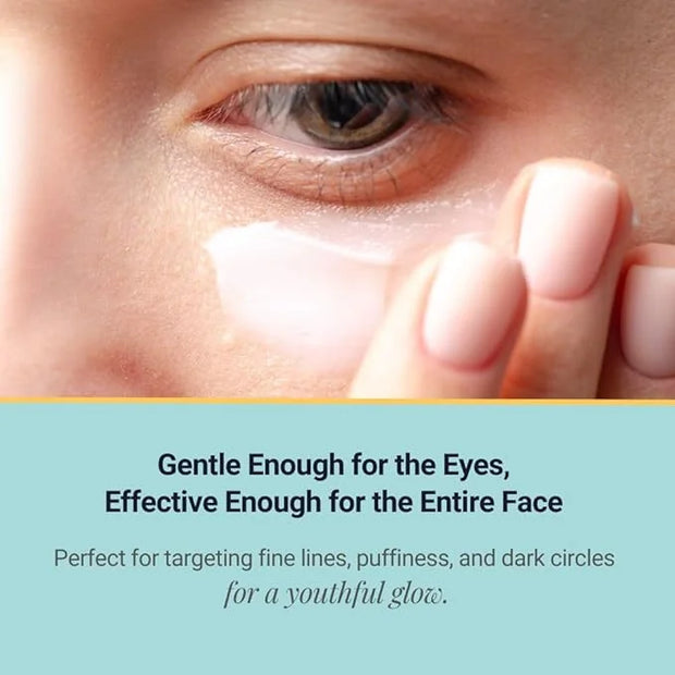 Eye Cream with SYN-BIO B-Glucan - Reduces Wrinkles, Brightens Dark Circles, Hydrates & Firms Skin - Gentle for All Skin Ty...