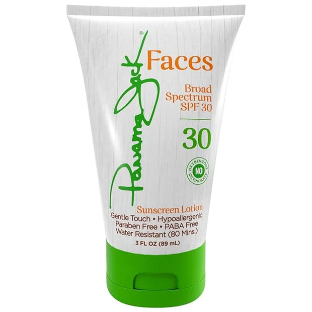Panama Jack Faces Sunscreen Lotion - SPF 30, Broad Spectrum UVA/UVB Protection, Hypoallergenic, PABA, Paraben, & Gluten Fr...