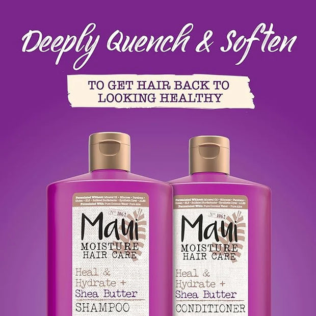 Maui Moisture Heal & Hydrate + Shea Butter Conditioner for Dry, Damaged Curls Helps Soften & Revive Curly & Coily Hair wit...