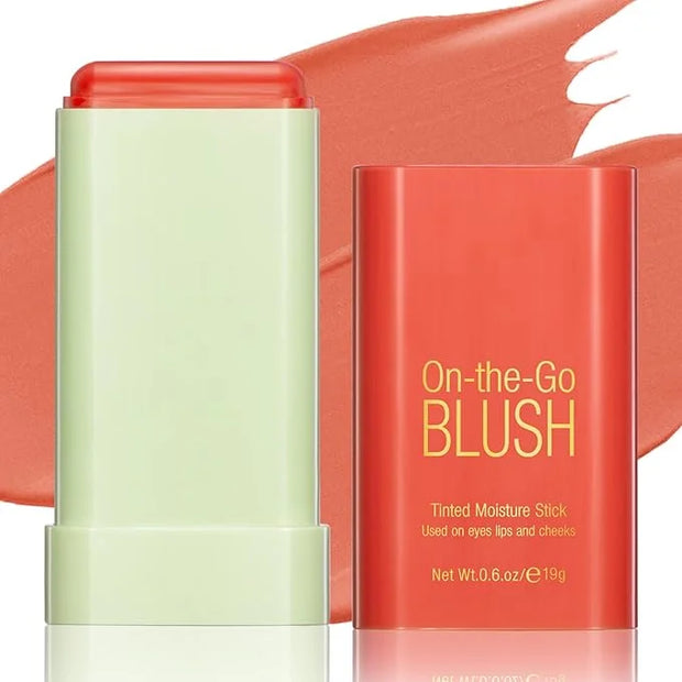 Blush Stick for Cheeks - Cream Makeup Blush Wand, Solid Moisturizer Stick for Cheeks Tint, Natural Blendable Waterproof Ko...