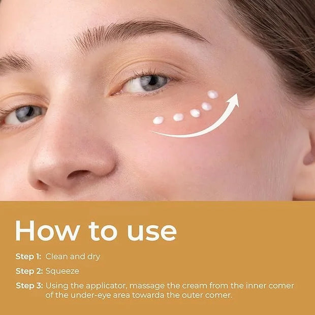 ABERA Natural Repair Eye Cream with Set 15 Eye Masks, Minimizes Under Eye Bags & Dark Circles, Reduce Puffiness, Wrinkles ...