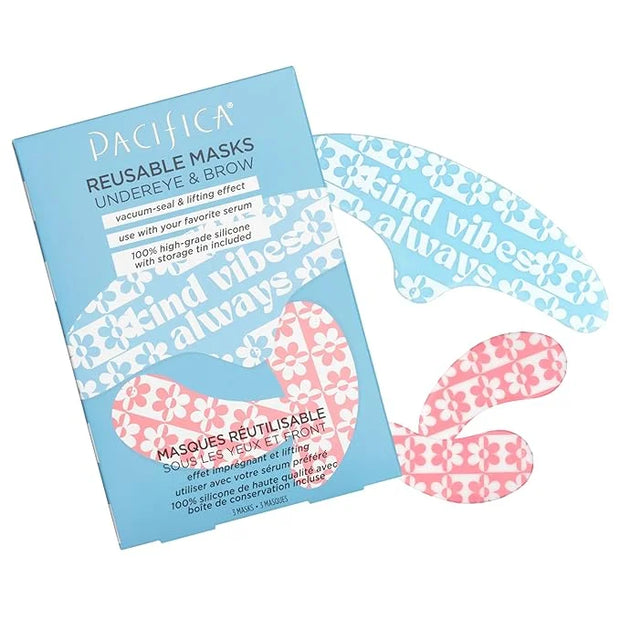 Pacifica Reusable Mask Set – Silicone Undereye & Brow Mask Set for Forehead & Under Eye, Anti-Wrinkle, Firming, Pair with ...