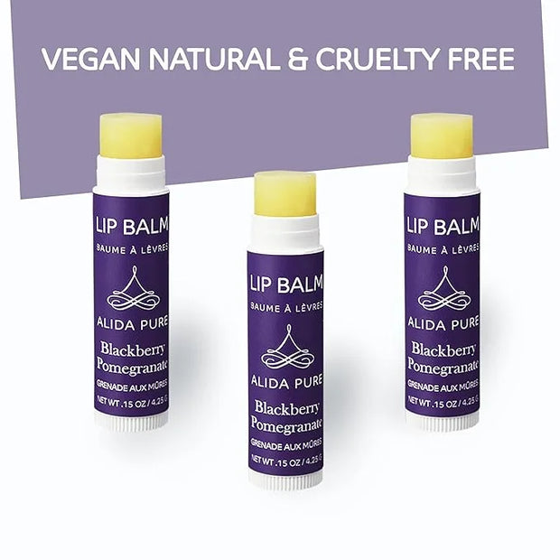 Blackberry Pomegranate Lip Balm Collection, Vegan Lips,
