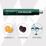Wolf Project Under Eye Roller - Korean Beauty, with Caffeine, Vitamin C and Peptides - Energizing Serum for Dark Circles a...
