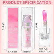 Magic Color Changing Lip Glow, Hydrating Shimmer Tinted Lip Care (Warm Change Tint, Plumping Gloss) - Product Image