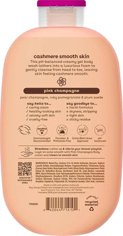 eos Shea Better Cashmere Body Wash, Pink Champagne, Moisturizing and Nourishing, pH Balanced Creamy Gel Formula, Paraben &...