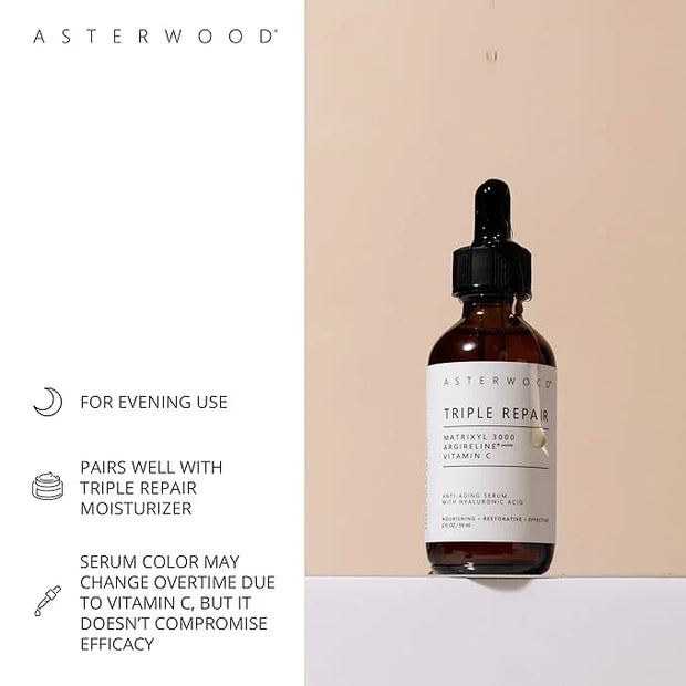 Asterwood Triple Repair Serum (1 oz) + Hyaluronic Acid Eye Serum - Product Image