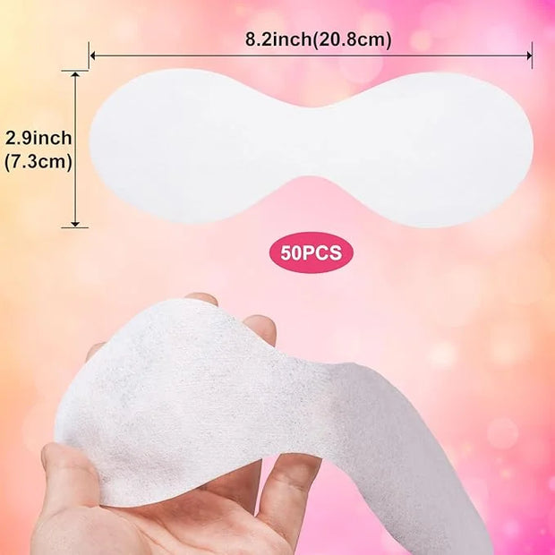 50 Sheets Disposable Eye Masks Non Woven, Cotton Paper Facial Eye Covers, DIY Clear Spa Cosmetic Paper Sheets for Skincare...