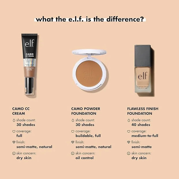 e.l.f. Flawless Satin Foundation, Lightweight & Medium Coverage, Semi-Matte Finish, Vegan & Cruelty-Free, Chai, 0.68 Fl Oz...