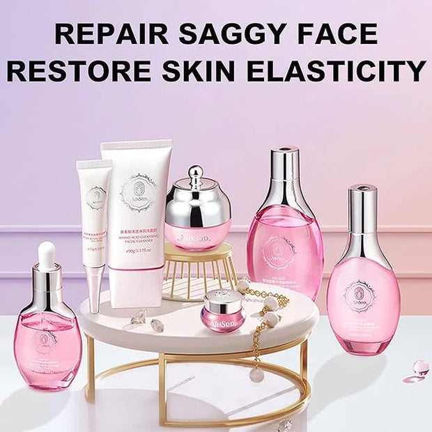 Hyaluronic Acid Anti Aging Skin Care Set Daily Skincare Kit For Women Gift Set 7 Pieces Women Beauty Set Valentine‘s day g...