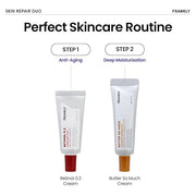 FRANKLY Skin Repair Duo: Retinol 0.3 Cream & Butter So Much Cream | Anti-Aging & Skin Turnover | Deep Moisturization | Veg...