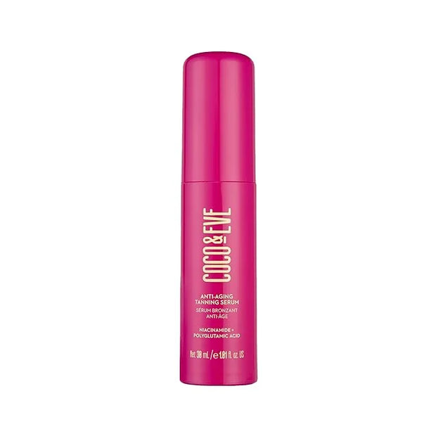 Coco & Eve Anti-Aging Tanning Serum - Face tanner with Skincare Actives for Gradual, Hydrating Glow. Natural Self Tanning ...