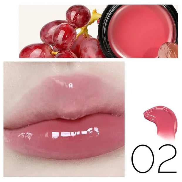 1 PC Macaron Canned Lip Essence High Glossy Lip Jelly, Mirror Effect Lip Glaze Mirror Effect Lip Balm, Moisturizing & Plum...