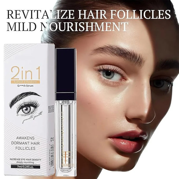 2-Pack 2 In 1 Lash Eyelash Growth Serum - Nourishing Formula for Curled, Dense & Resilient Lashes, Strengthening Treatment...