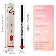 Matte Lip Stain Peel Off Lip Liner, Orange Red Peel Off Lip Stain Tattoo,Long Lasting & Waterproof Peel Off Lip Gloss Lip ...