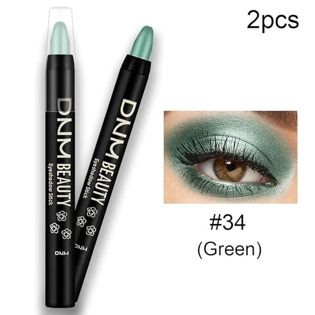 Kaely 2Pcs Cream Eyeshadow Sticks Set for Eyes Waterproof,Green Shimmer Eye shadow Stick Pencil Pen Bulk sombras en crema ...
