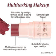 Mineral Fusion 3-in-1 Color Stick, Instant Color Pop and Blush for Cheeks, Creamy Lightweight Formula, Multi-Use Eye, Face...