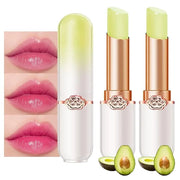 evpct 2Pcs Avocado Tinted Lip Balms PH Lip Color Changing Lipstick Balm Stain Gift Set Queen for Women Girls Korean Mood L...