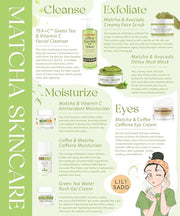LILY SADO TEA+C™ Coffee & Matcha Caffeine EYE CREAM - Anti-aging Vegan Natural Eye Repair Moisturizer Lotion w Arabica Cof...