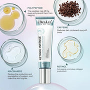 Retinol Eye Cream for Dark Circles & Wrinkles–Brighten & Smooth– Anti-Aging Under Eye Treatment with Retinol & Hyaluronic ...