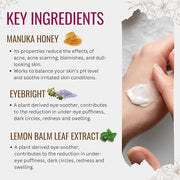 Vitamin C Eye Cream with Lemon Balm Leaf Extract, Manuka Honey & Eye Bright Extract | Plant Based Formula | Carefully form...