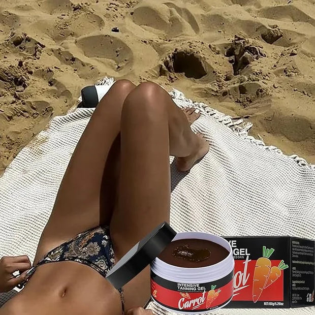 Carotene Tanning Gel, Haute Beauty Shine Brown Tanning Gel - Get a Radiant Glow with this Carrot Tanning Gel, Intensive Ca...