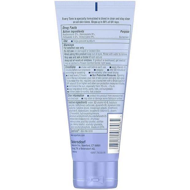 Coppertone Every Tone Sunscreen Lotion SPF 50, Lightweight, Rubs on Clear Sunscreen for All Skin Tones, Formulated with No...