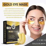 24K Gold Under Eye Patches for Dark Circles & Puffiness – Korean Masks for Bags & Fine Lines – Hydrating Eyes Bag Treatmen...