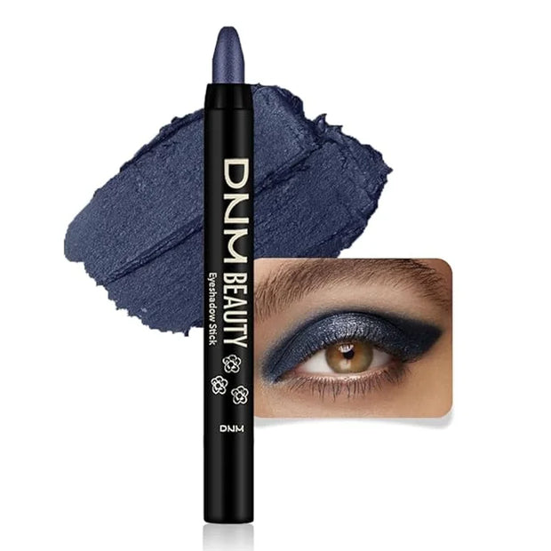 evpct Midnight Blue Shimmer Cream Eye Shadow Brightener Sticks Set for Eyes, Blue Shimmery Matte Pencil Eye shadow Applica...