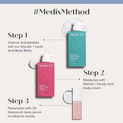 Medix 5.5 Anti Aging Skin Care 3PC Set | Retinol Body Cream + Exfoliating AHA Glycolic Acid Foaming Face Wash & Body Wash ...