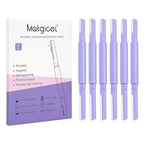 Dermaplane Razor for Women Face & Eyebrow - Dermaplaning Tool for Peach Fuzz Facial Hair Removal,High Precision Blade for ...