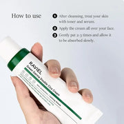 RAVIEL Green Derma Double Cica Cream | Redness relief for face | Calming & Soothing Skin barrier moisturizer for Sensitive...
