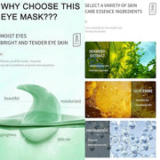MEICOLY 30 Pads Lip and Eye Mask Sheet,Moisturizing Seaweed Eye Mask Crystal Anti-Aging Eye Patches Strawberry Lip Mask,Da...