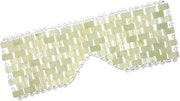 Jade Eye Mask Green Jade Stone Large Facial Cooling Mask Weighted Eye Sleeping Relief Cover for Hot & Cold Therapy to Redu...