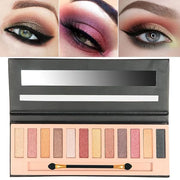 2 Pcs 12 Colors Eye Shadow Palette,Nude Matte