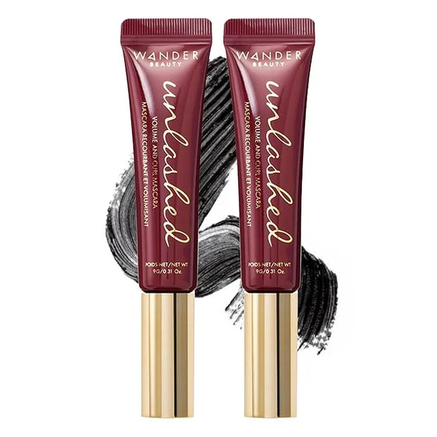 Wander Beauty Unlashed Volume & Curl Mascara - Volumizing, Lash Curling Mascara - 9 in 1 Multitasking Smudge-Proof Black M...