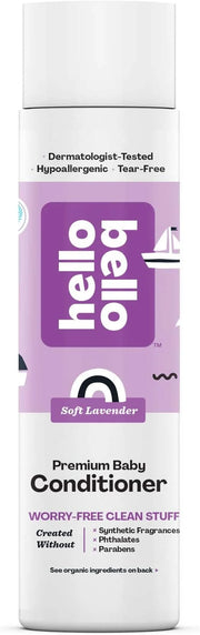 Hello Bello Soft Lavender Conditioner | Hypoallergenic, pH-Balanced & Dermatologist-Tested, Plant Based Formula for Babies...