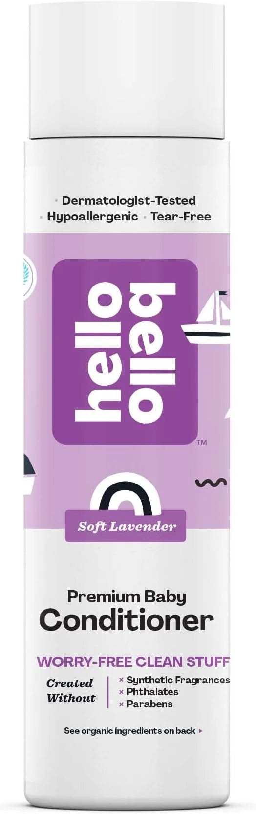 Hello Bello Soft Lavender Conditioner | Hypoallergenic, pH-Balanced & Dermatologist-Tested, Plant Based Formula for Babies...