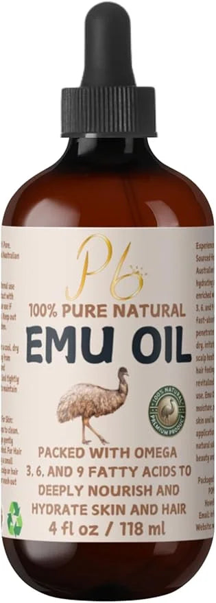 Emu Oil, 100% Pure Australian Emu Oil – Refined & Unscented – Natural Moisturizer for Hair, Skin, Face & Body – Helps with...