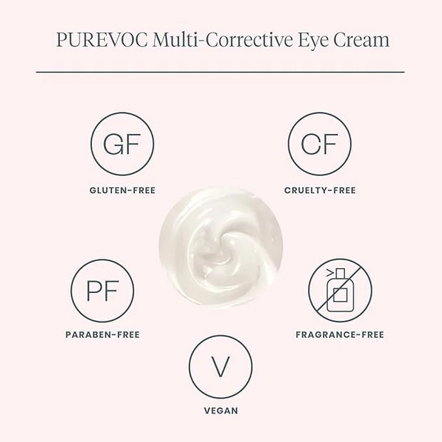 Wonderskin Purevoc Eye Cream for Dark Circles and Puffiness 0.5 Oz - Under Eye Cream for Women and Men with Mango & Shea B...
