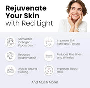 Red Light Therapy Eye Mask with 660nm & 850nm Dual-Chip LEDs, Adjustable Strap, Rechargeable 3000mAh Battery, Remote Contr...