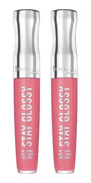 Rimmel Stay Glossy 6HR Lip Gloss, Claridge's Ruby, 0.18 Fl Oz (Pack of 2) - Product Image