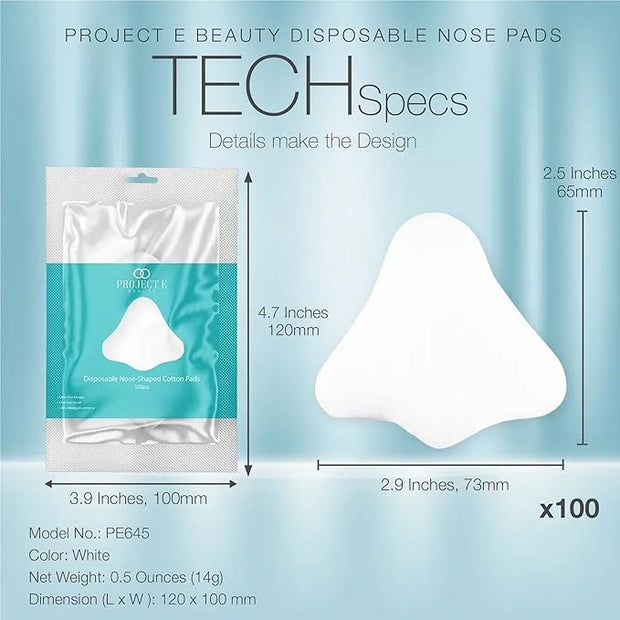 100pcs Disposable DIY Non-Woven Nose Mask Paper by Project E Beauty | Cotton Nose Care Mask | For Skincare & Spa Salon Use...