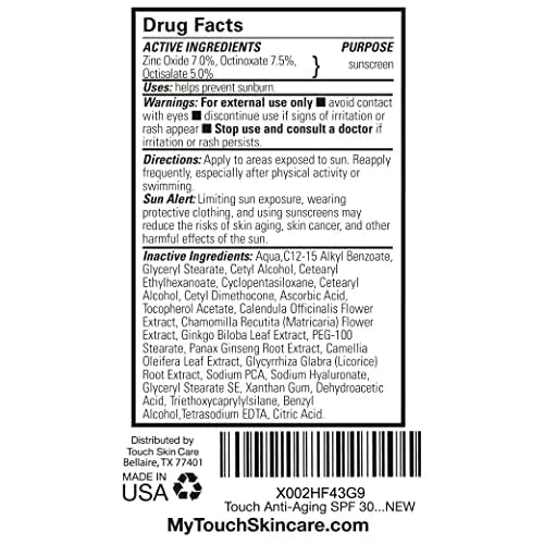 Age Defying SPF 30 Sunscreen Moisturizer Face Cream with Vitamin C, E, & Hyaluronic Acid for Face, Neck, or Body - Fragran...