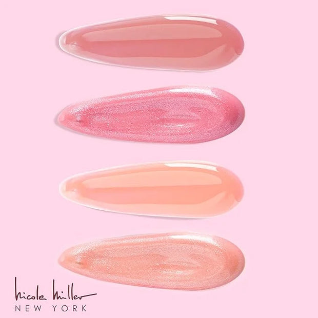 Nicole Miller Lip Gloss Collection Shimmery Glosses for Women and Girls Long Lasting Color Set with Rich Varied Colors, Pe...