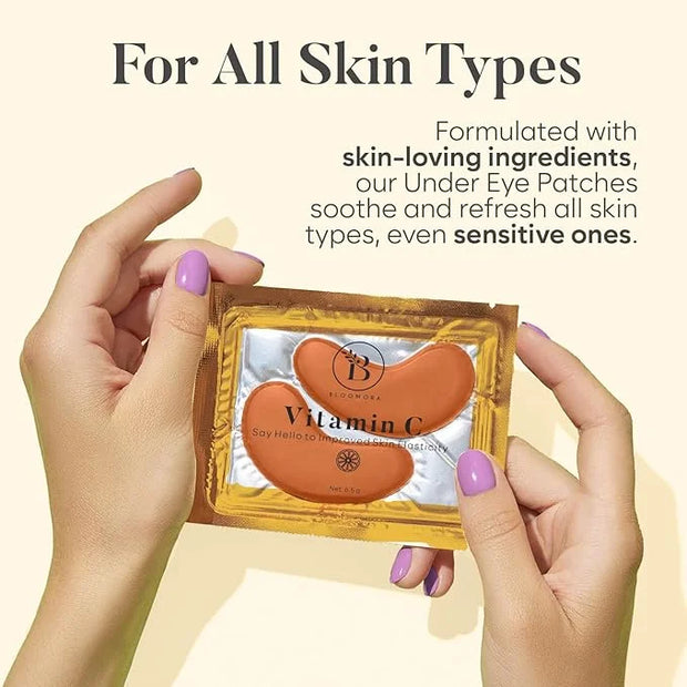 Vitamin C Under Eye Patches (30 Pairs), Under Eye Mask for Puffy Eyes, Appearance of Dark Circles, Smoothing & Hydration, ...