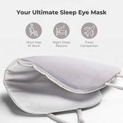 7C Soft Sleep Mask - Eye Mask - Hyaluronic Acid Anti-Aging Under Eye Cover with Adjustable Ear Elastic Straps for Full Nig...