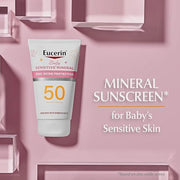 Eucerin Sun Sensitive Mineral Baby Sunscreen SPF 50, Sunscreen Lotion with Zinc Oxide Protection, Mineral Sunscreen, 4 Fl ...