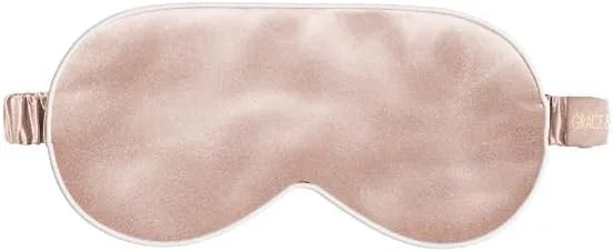 Grace & Company Silky Satin Eye Mask for Women - Premium Pink Satin Silk Sleep Mask - Hydrating, Ultra Soft & Lightweight ...